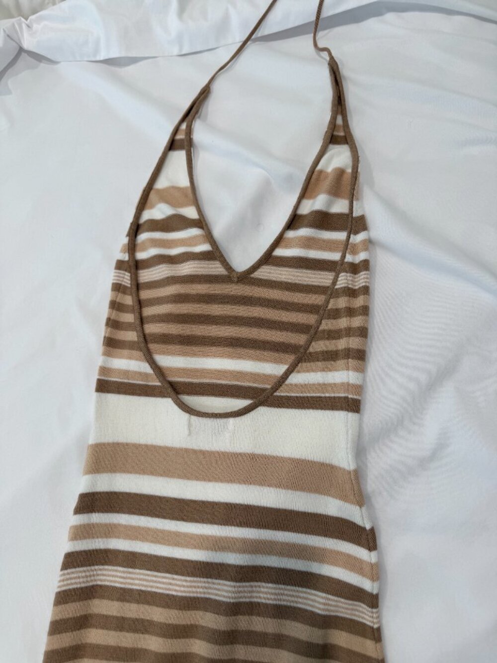 Meshki Brienne Stripe Maxi Dress - Cream - Picture 6 of 9